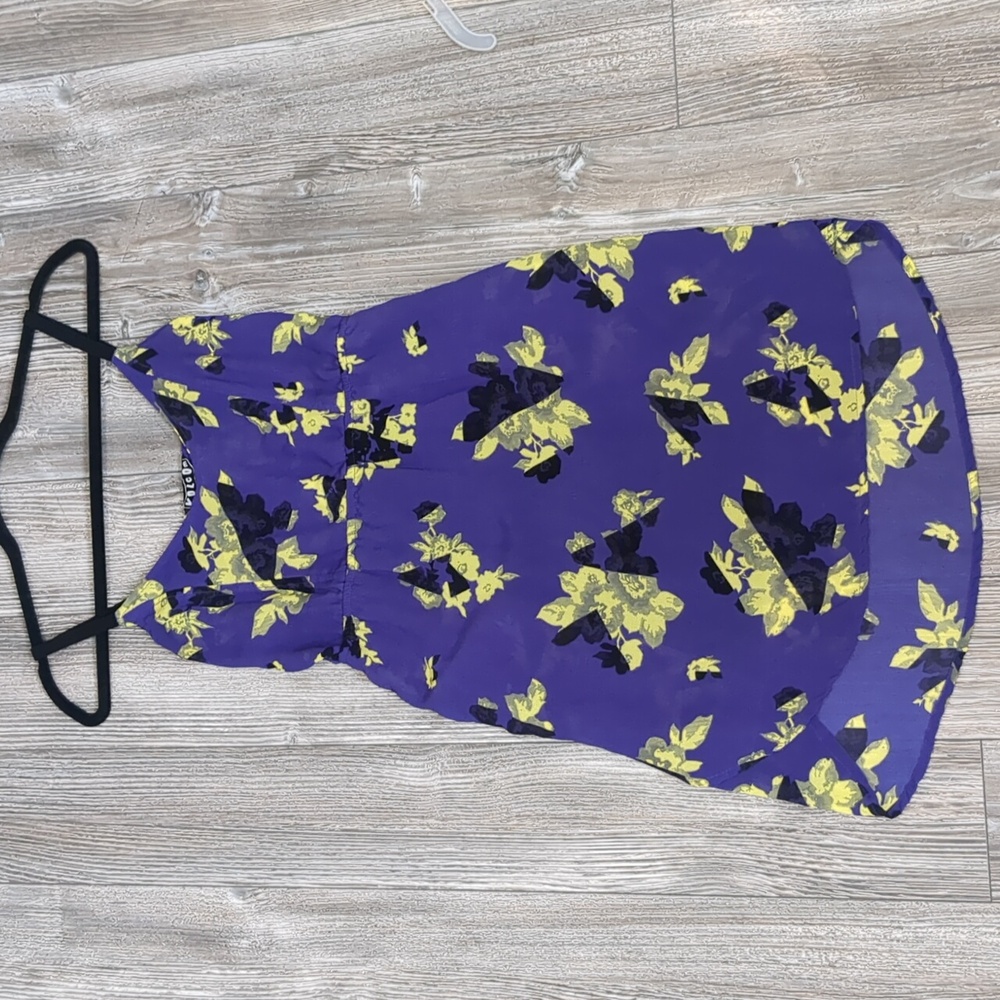 Volcom Purple Floral Flowerless High Low Dress XS